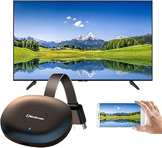 CatXQ 2.4G WiFi 4K Wireless HDMI Display Dongle | Horizontal & Vertical Screen Switching Compatible with iOS Android Windows for Mac TV Netebook Projector Monitor,Support Miracast,DLNA,Airplay