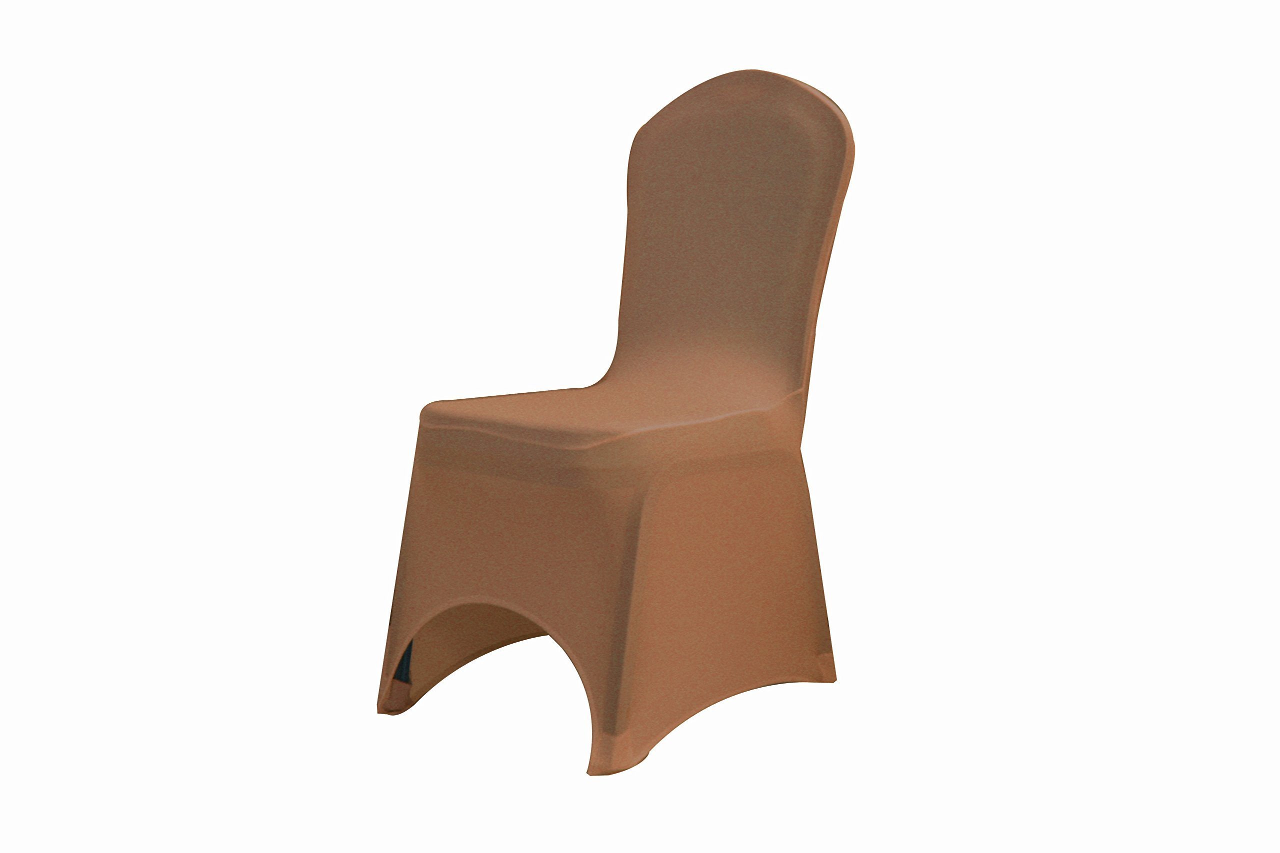 Trimming Shop 20pcs Chocolate Brown Wedding Chair Covers Stretch Slipcovers โ image 1