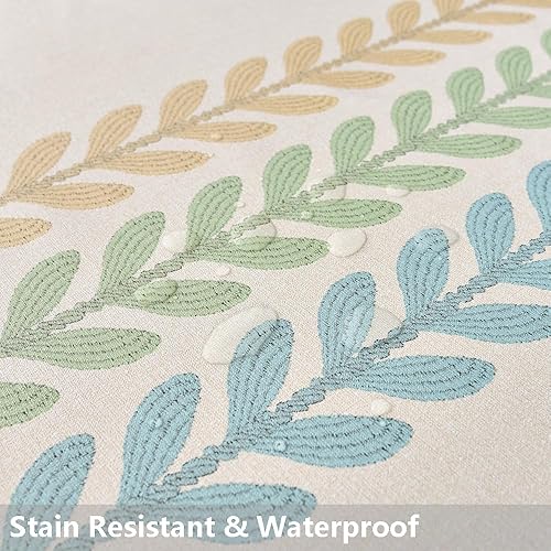 Miniatura 4 de TruDelve Mantel rectangular de plástico, mantel de vinilo beige, impermeable, lavable, para mesa de comedor (54 x 108 pulgadas, trigo-2)