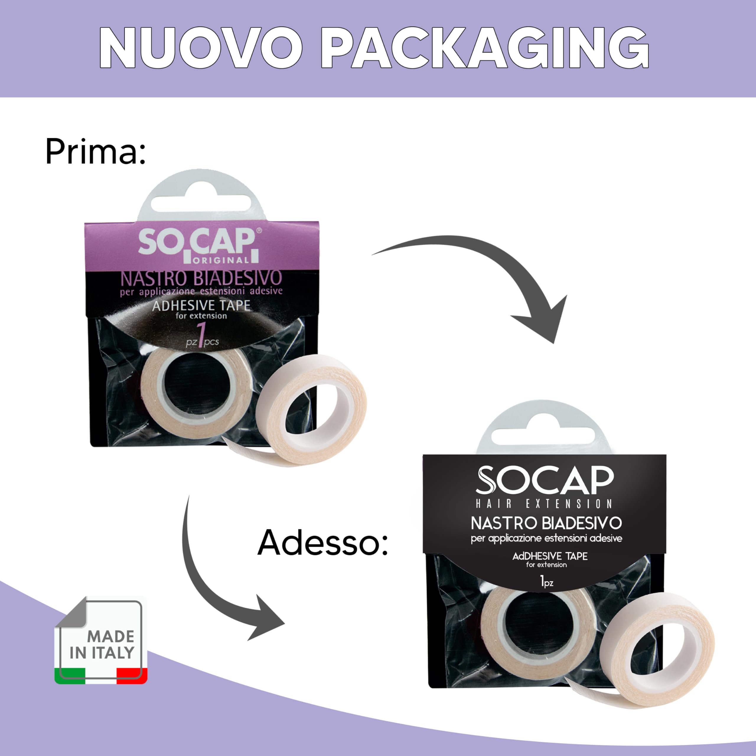 Nastro Extension Biadesive per applicazione Extension Adesive e Sostituzione Extra Forte Tape 1 Pezzo - 2 Metri