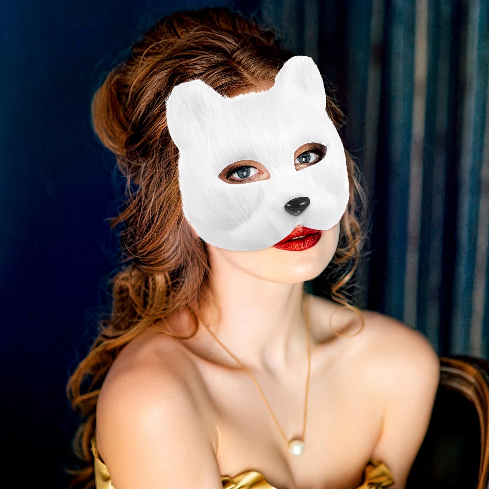 LIFKOME De Lint De Rostro Para Fiesta Accesorio De Disfraz De Animal Para Halloween y Cosplay De