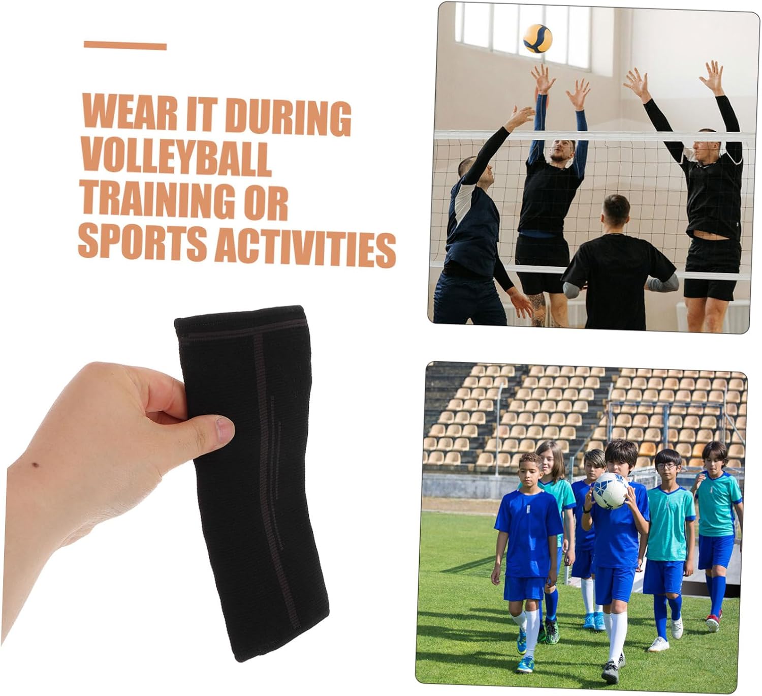 Mipcase 2pairs Volleyball Arm Sleeves for Boys and Girls and Teens Elastic Compression Forearm Protectors for Sports Training Comfortable Fit and Flexible Design