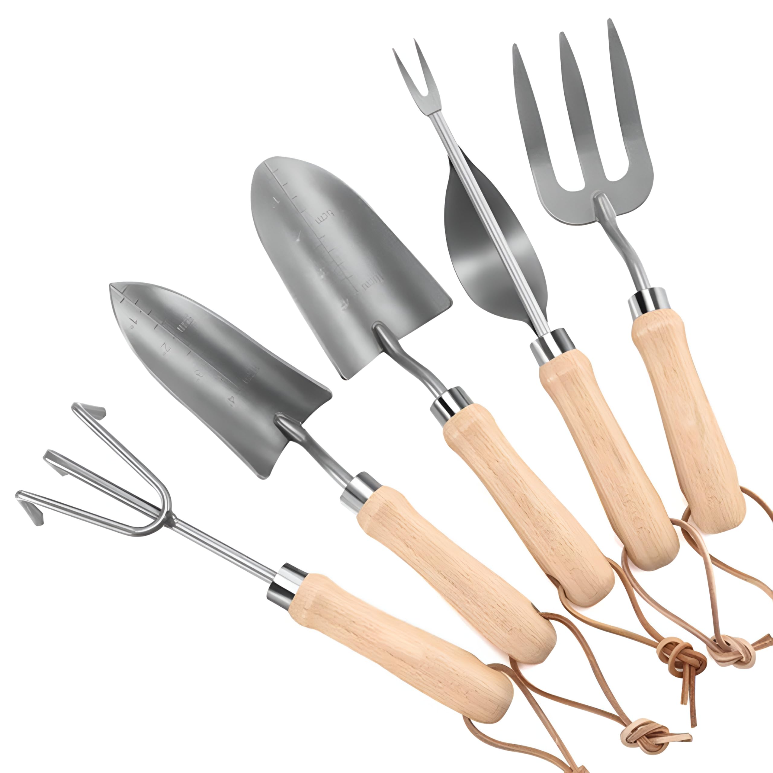 OUTO 5 Pcs Stainless Steel Garden Tools Set (2 Pcs Hand Transplant Shovel, Rake Cultivator, Shovel and Hand Weeder) Terrace Balcony Wooden Handle Gardening Accessories Kit for Home Garden Farming (B0CRL1784T) Amazon Price History, Amazon Price Tracker