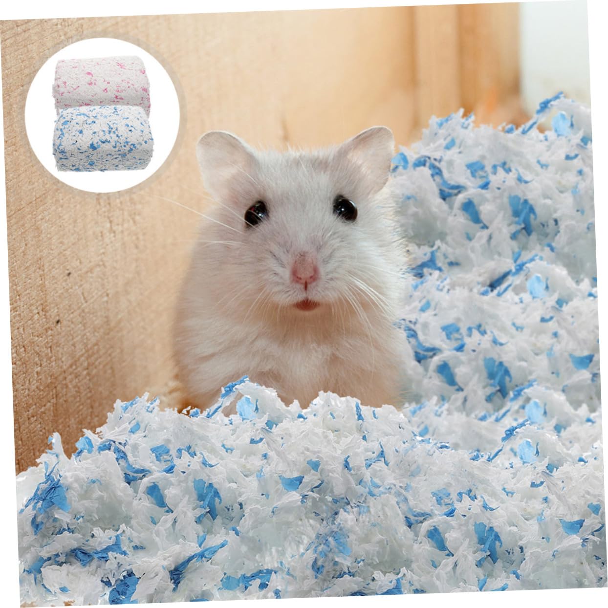 Kisangel Papierstreu für Meerschweinchen und Frettchen Weiche Kleintier Einstreu für Kleine Haustierkäfige 2 Beutel Schützt vor Verletzungen