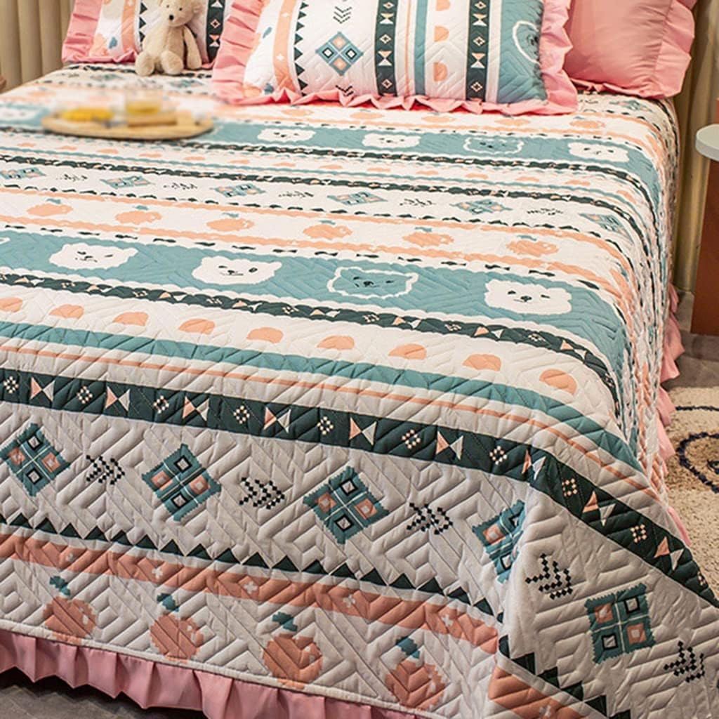 Bedspread Elegant and Warm Art Print Pattern Let Bedroom Comfortable Cotton Sleeping Quilt Suitable for Four Seasons (Colour: J Size: 150000 cm) (A 150 x 230 cm)