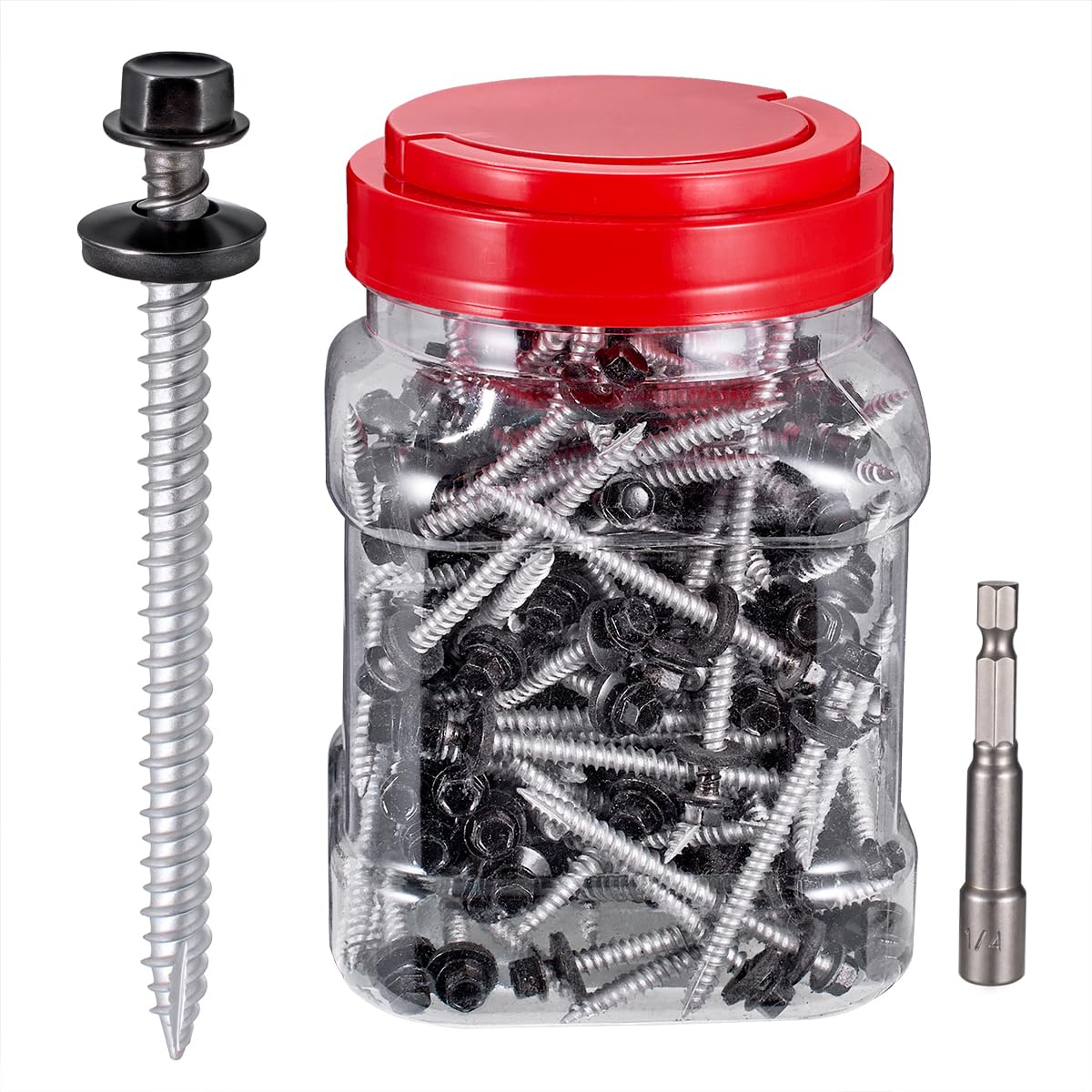 150 Black Roofing Screws - Metal Roof Repair -13
