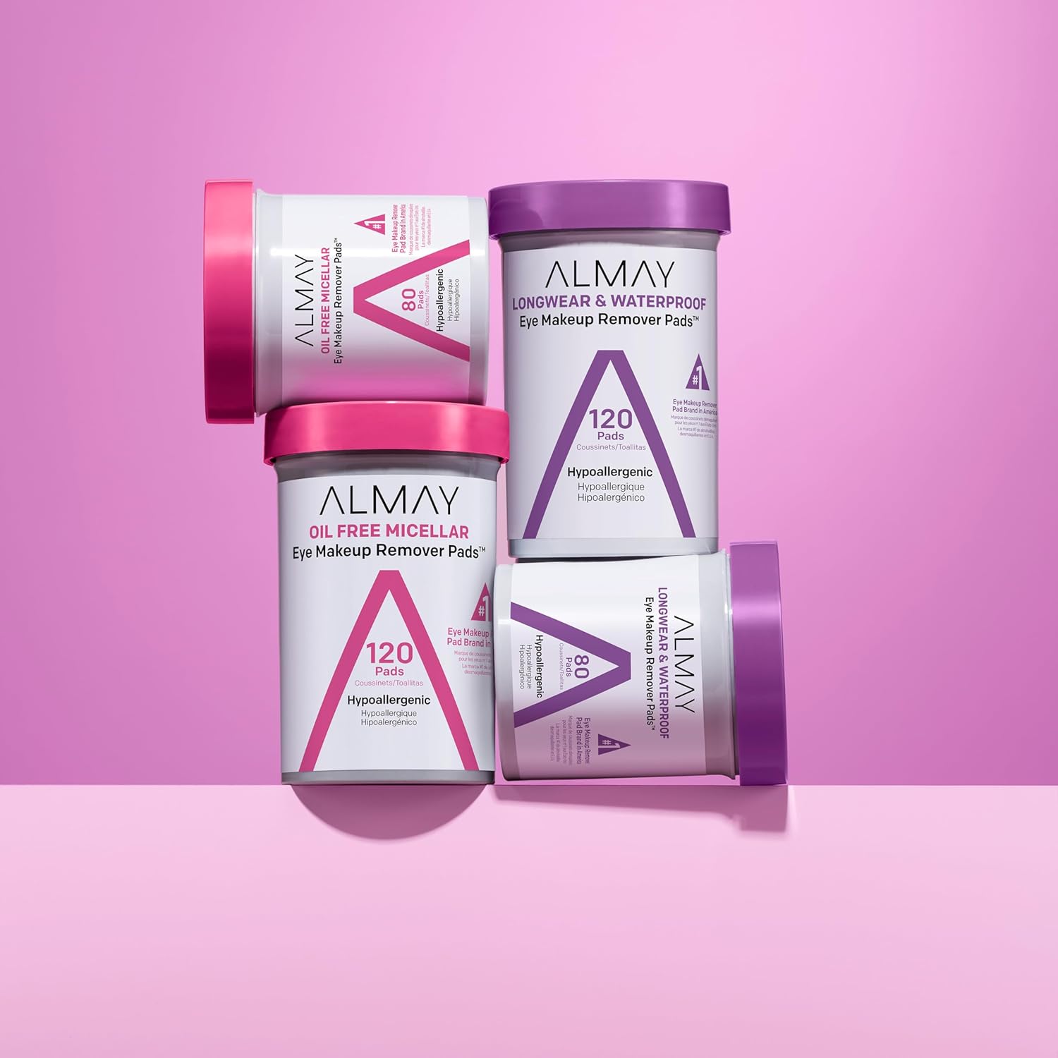 Almay Makeup Remover Pads, Micellar Gentle, Hypoallergenic, Fragrance-Free, Dermatologist & Ophthalmologist Tested, 2 pack - Image 6