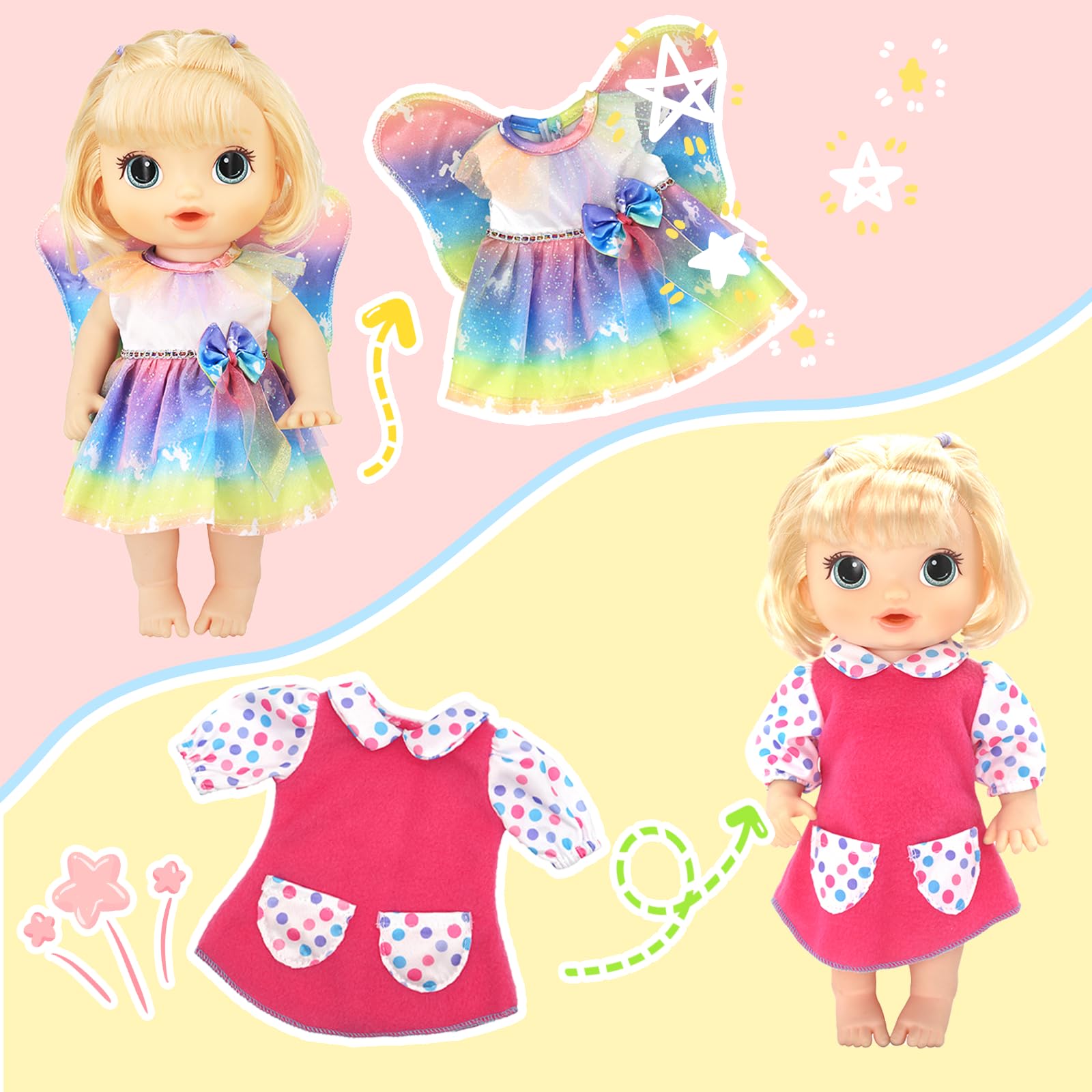 6 szt. ubranek dla lalek 30 cm