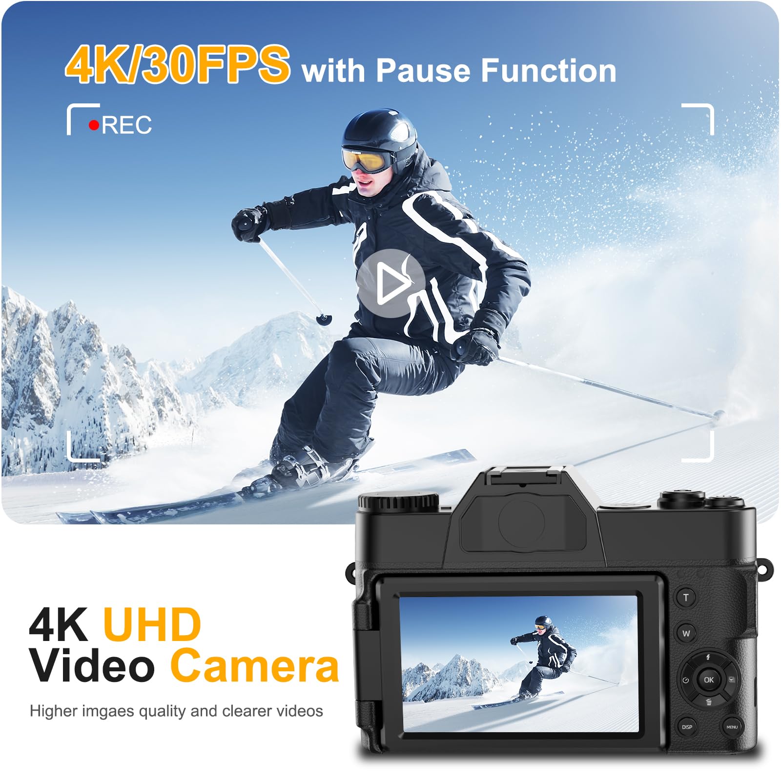 Canon Powershot 4K Digital Mera, 56MP Vlogging Mera For Beginner