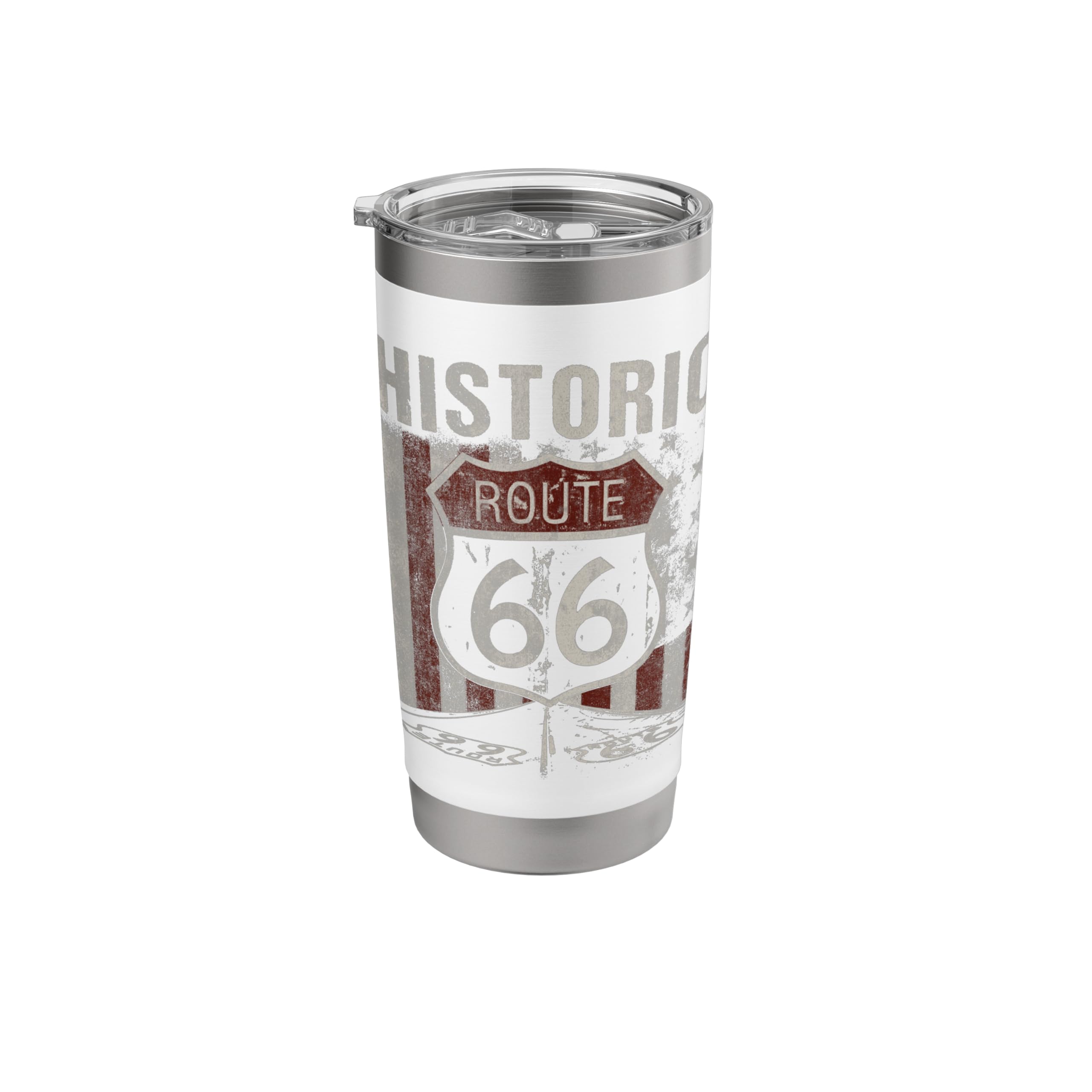 Historic U.S.A. Route 66 Highway Vintage America Road Sign Stainless Steel Insulated Tumbler