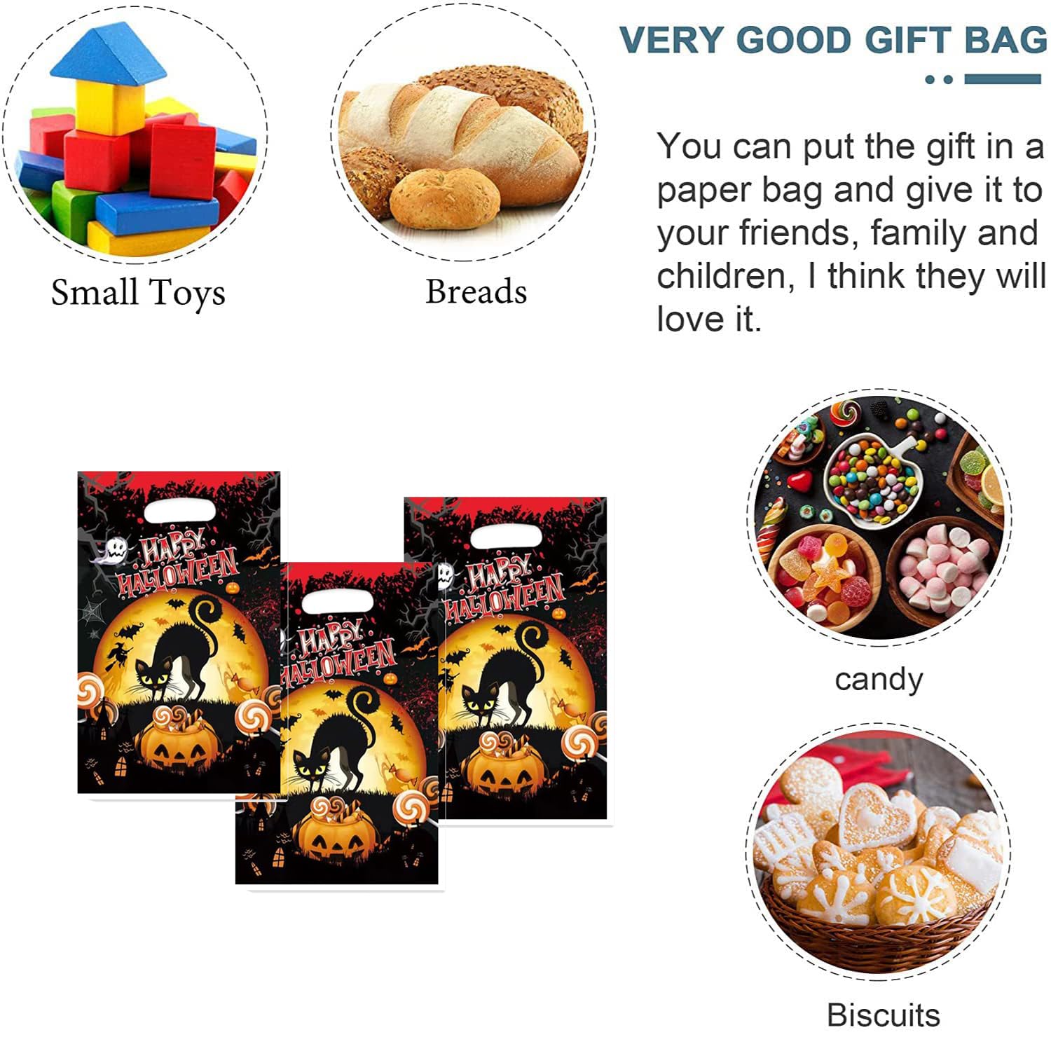 Senidea 50 Pcs Halloween Party Bags, Style 2, 1 count (Pack of 50) - Image 4