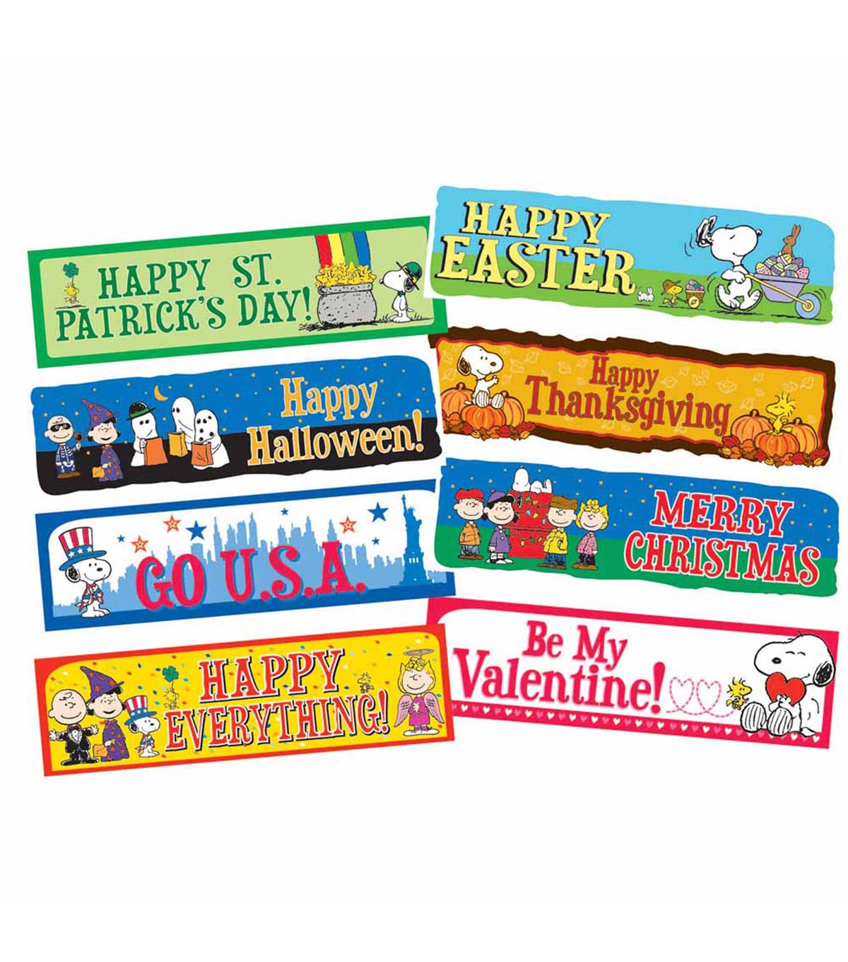 Eureka Peanuts Year of Holidays Mini Bulletin Board Set