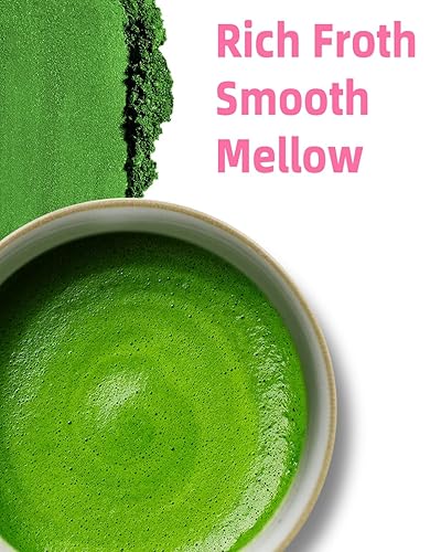 Miniatura 5 de 35N MATCHA Polvo matcha orgánico de grado ceremonial, certificado por USDA, té verde 100% puro, sin aditivos, primera cosecha, alto en