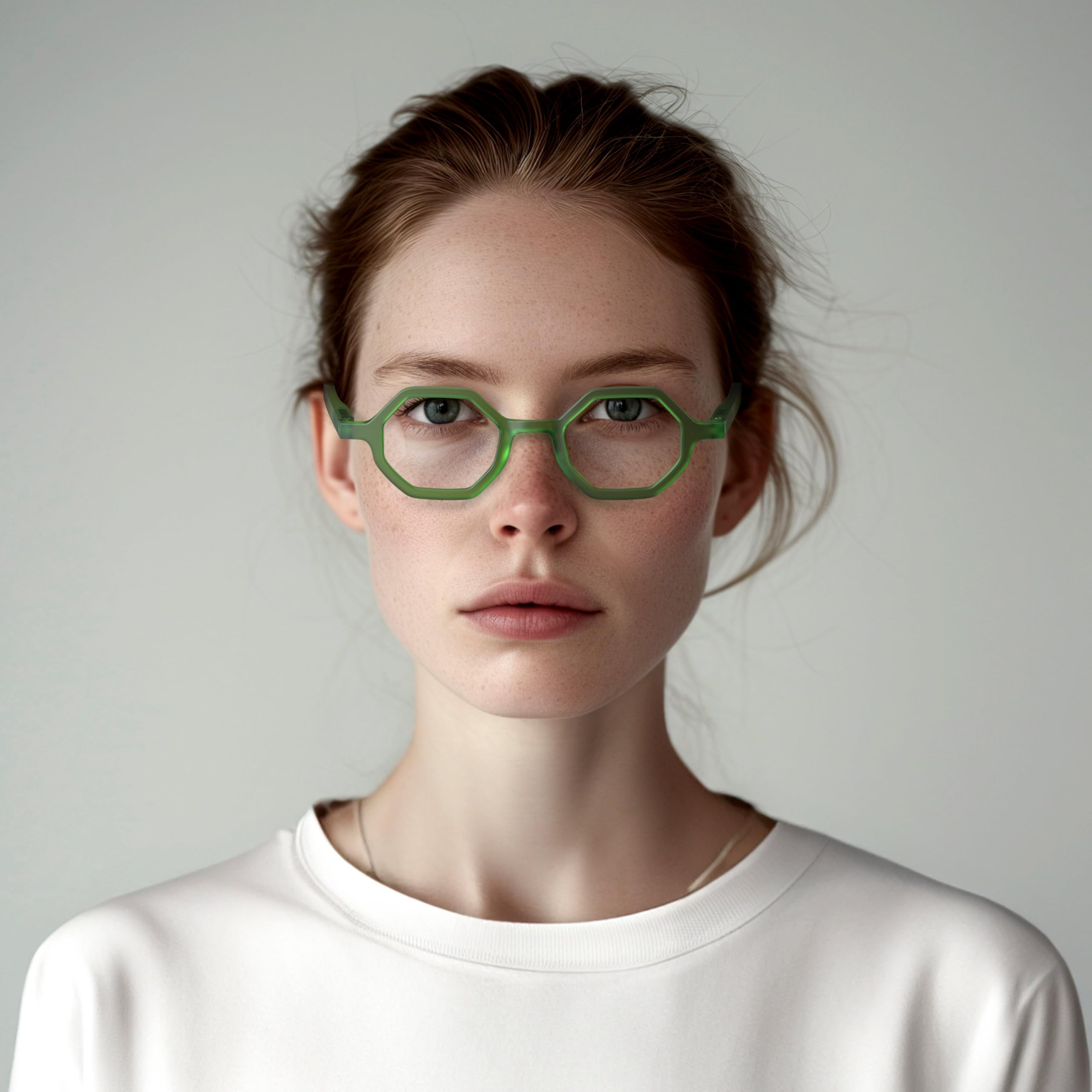 LONDON MOLE® Malibu reading glasses, Rubberised Transparent Green, 42 mm (Breite) - Image 2