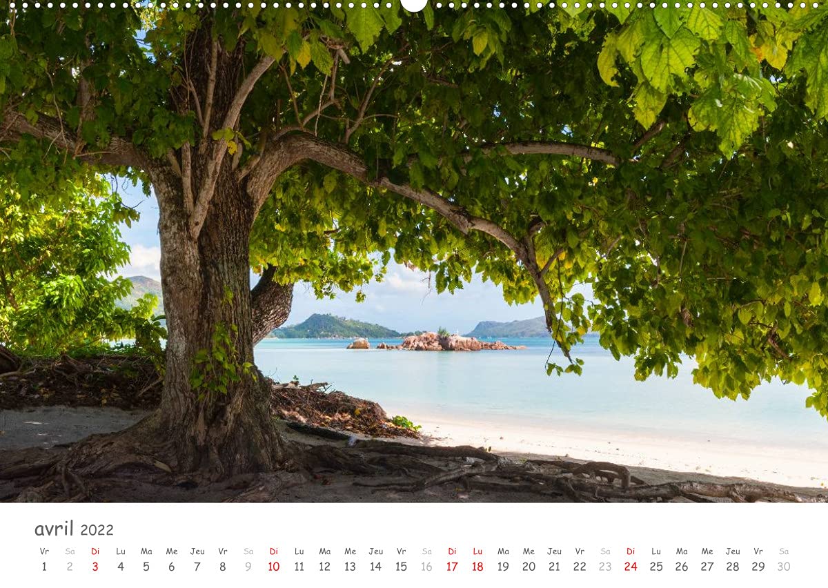 Paysages des Seychelles (Premium, hochwertiger DIN A2 Wandkalender 2022, Kunstdruck in Hochglanz): Les curiosités des Seychelles (Calendrier mensuel, 14 Pages )