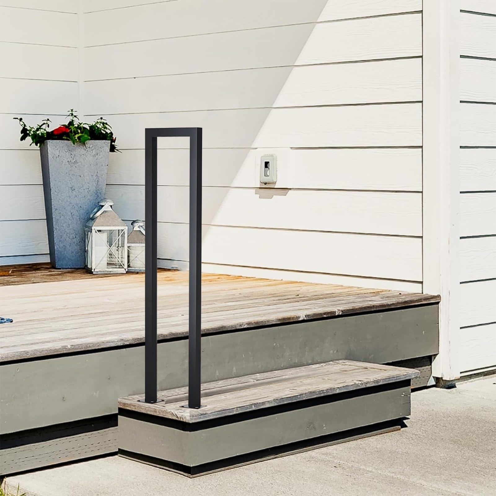 Rampe d'escalier pour marche de terrasse ou entrée de maison individuelle