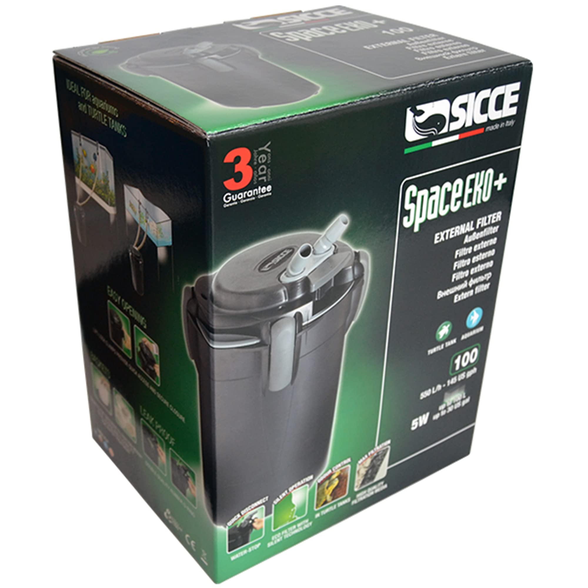 Filtros para acuarios New Space EKO+ 100 Filtro Exterior - 550 L/h