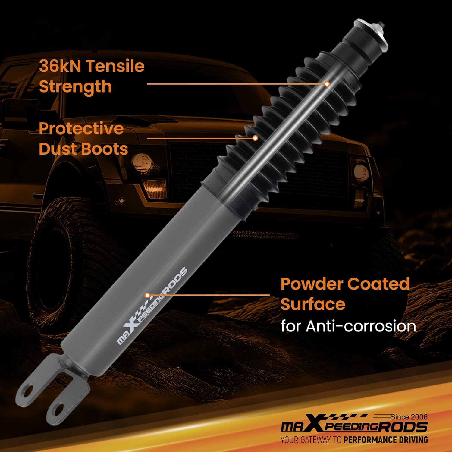 maXpeedingrods 0-3" Front Shocks for Chevy Silverado/GMC Sierra 1500 1999-2007 4WD, for Avalanche/Suburban/Tahoe 1500/GMC Yukon/Cadillac Escalade 2000-2006, G1 Upgraded Version