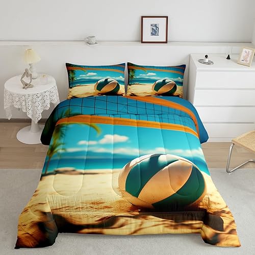 Miniatura 10 de Erosebridal Juego de edredón de ballena náutica, tamaño matrimonial, juego de ropa de cama retro azul con ondas oceánicas para niños y niñas, Negro