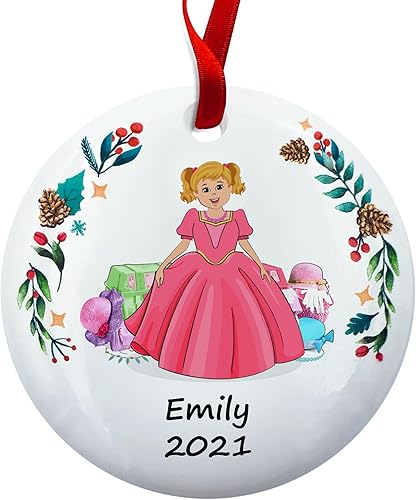 Vista 7 de Adorno de Navidad personalizado bailarina bailarina, bailarina de ballet, morena