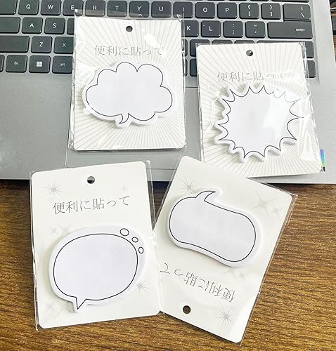 Miniatura 3 de 24 blocs de 720 hojas de notas adhesivas Thought Cloud, forma de burbuja parlante, notas autoadhesivas para estudiantes, oficina en casa y escuela