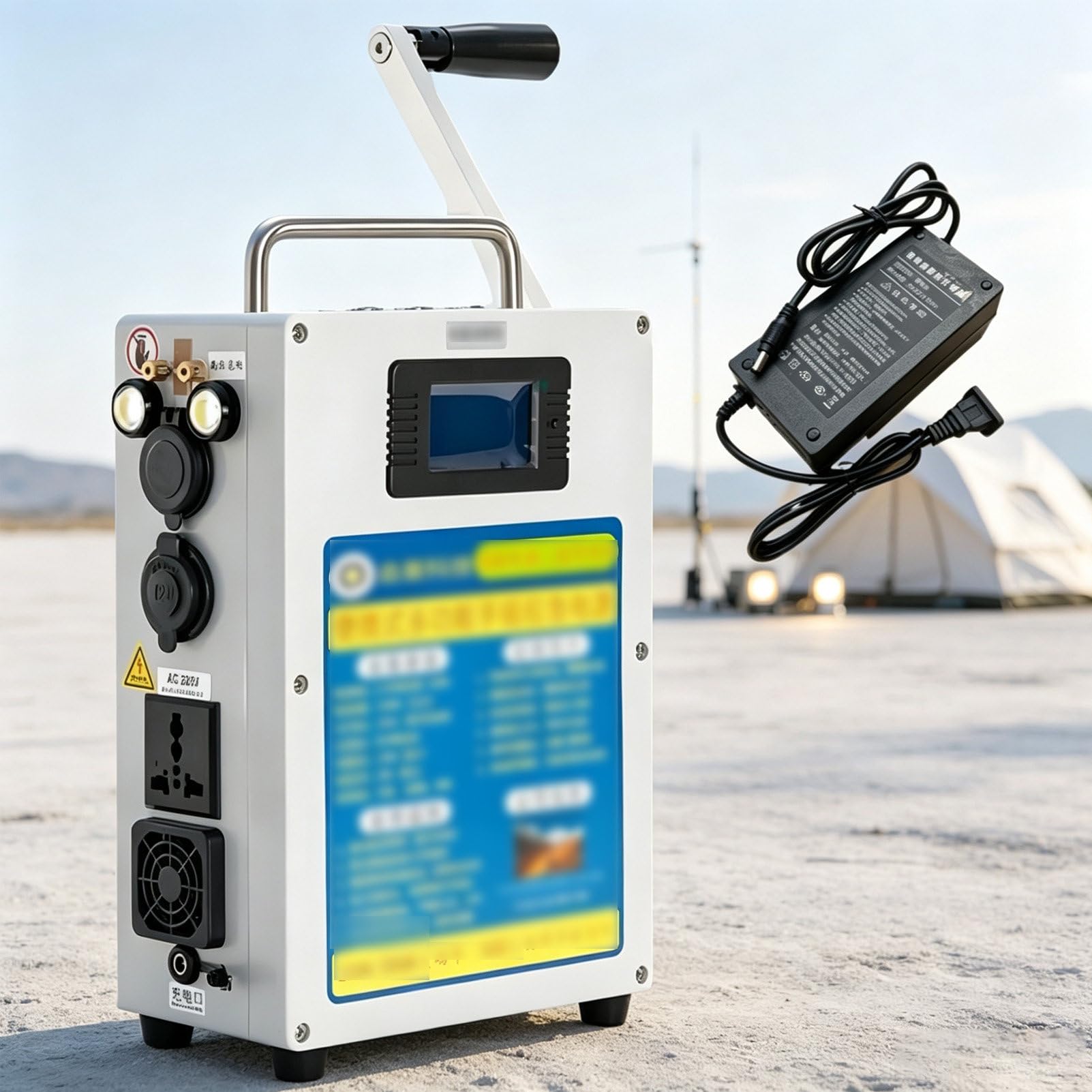 Generador PortáTil De Manivela De 500 W, para El Hogar 81AH/500W