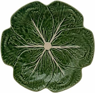 Bordallo Pinheiro Green Cabbage Earthenware 4-Piece Dishware Set