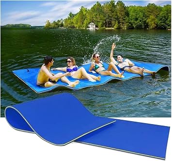 Floating Water Mat, Lily Pad Floating Mat, Swimming Pool Foam Floating Mattress Smooth Soft Comfortable Water Pad Bed Mat for Sunbathing