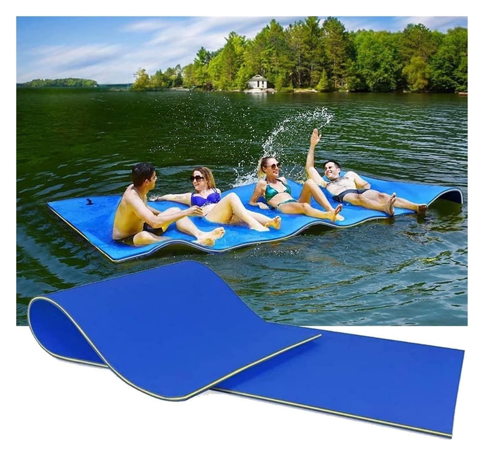 Tapis d'eau flottant en mousse pour piscine et bronzage confortable - 8