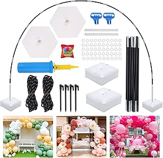 JOYYPOP Balloon Arch Kit, 10ft Wide & 9ft Tall Balloon Arch Stand with Base for Birthday Baby Shower Graduation Party Decorations