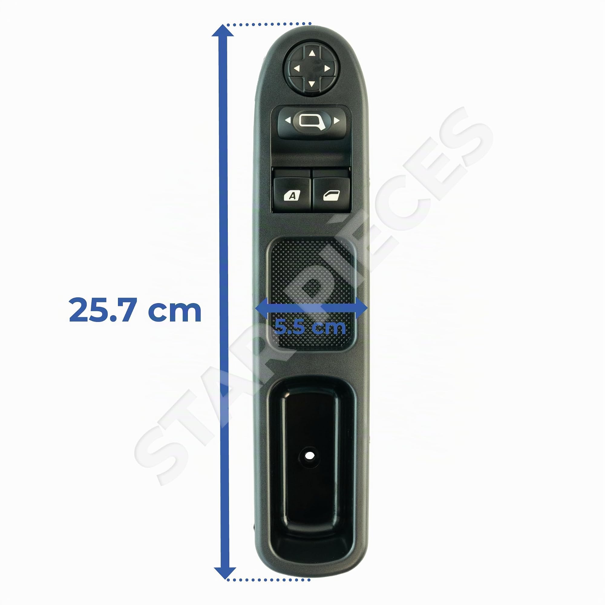 Botonera elevalunas compatible para Peugeot 207 y C3 Picasso (2006-2017) mando elevalunas delantero izquierdo (conductor) 6554QC