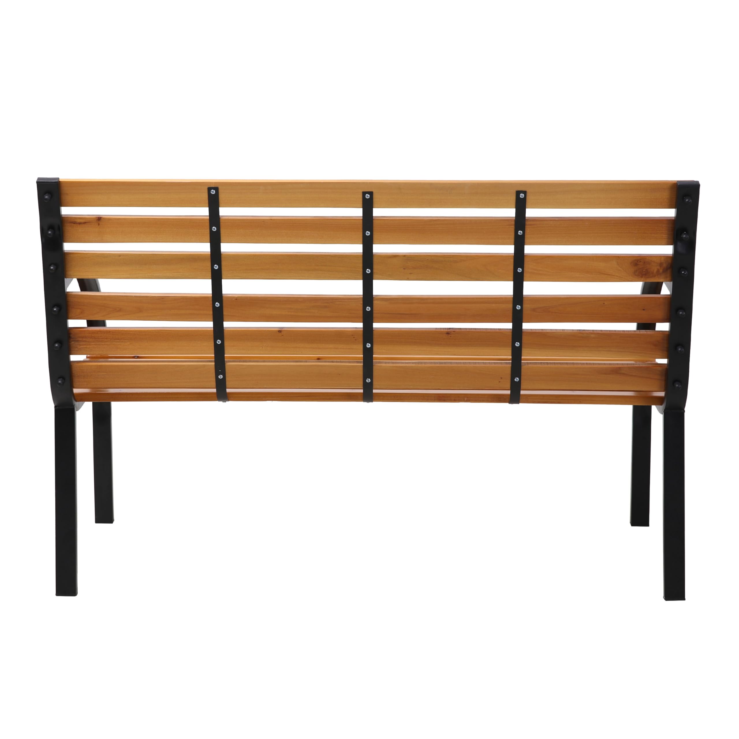 AXI Otis Banc De Jardin Bois - 122X60X83 Cm - Structure Acier Noir Mat - Bois De Cèdre - 2 Places - Extérieur Ou Intérieur - Banquette Extérieur