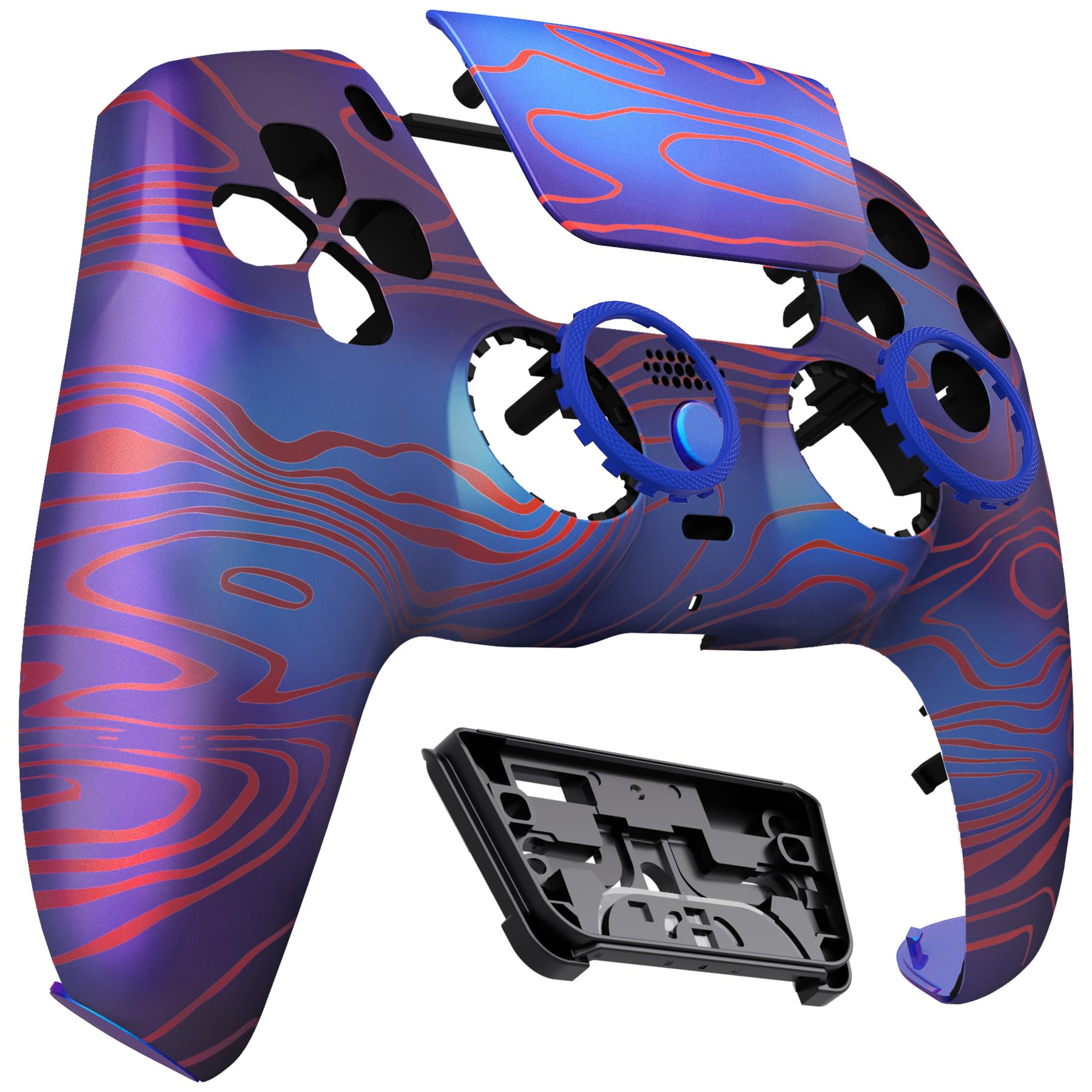 eXtremeRate Luna Cover per ps5 Controller Joystick,Shell Frontale Touchpad Ricambio,Scocca Ridisegnata&Anelli per ps5 Joypad BDM 010/020/030/040/050-Damascuscamo