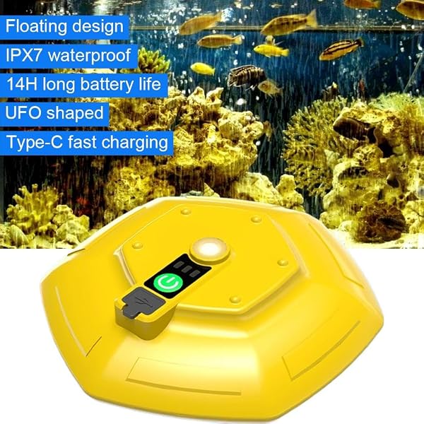 Floating Live Bait Aerator for Bait Bucket,IPX7 Waterproof Ultra-Quiet Floating Bubbler,3000MAH Rechargeable Charging Portable Oxygen Pump,for Kayak,Shore and Boat Fishing,Fish Tank,Pond and Aquarium - 2