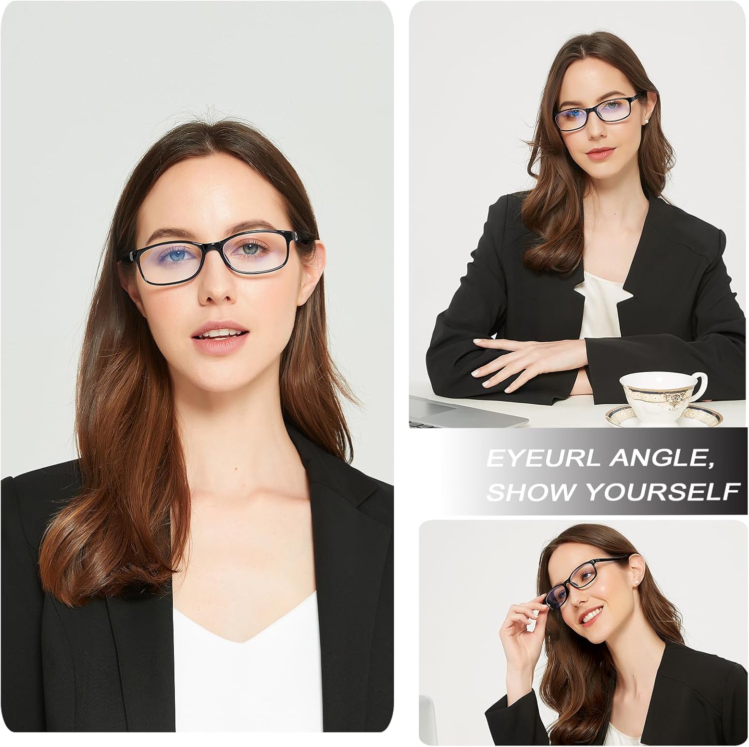 EYEURL Reading Glasses Womens Blue Light Blocking - 2 Pack Lightweight Computer Readers +1.5 Glare Blocking Ladies Eyeglass - Image 7