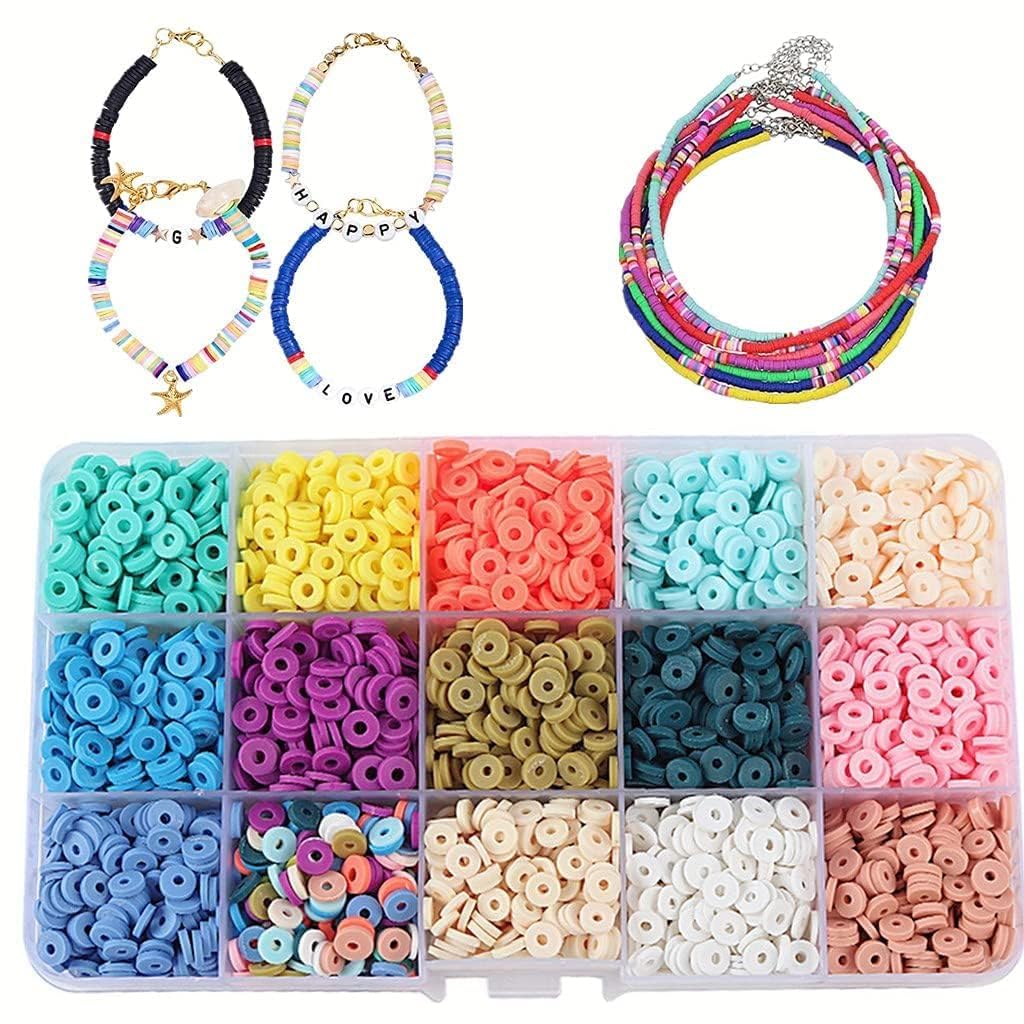 RUHIRA DIY Beads for Kids Crafts Childrens Jewelry Making Kit, Disc Beads for Jewelry Making, Handmade Loose Beads, DIY Clay Heishi Beads Set for Bracelet/Necklace/Earring (DIY Bead Kit - 1) (B0CWGD667P) Amazon Price History, Amazon Price Tracker