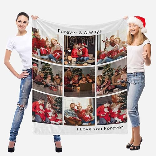 Miniatura 6 de Mantas personalizadas con fotostexto, manta divertida personalizada para hija, hijo, esposa, marido, parejas, hermana