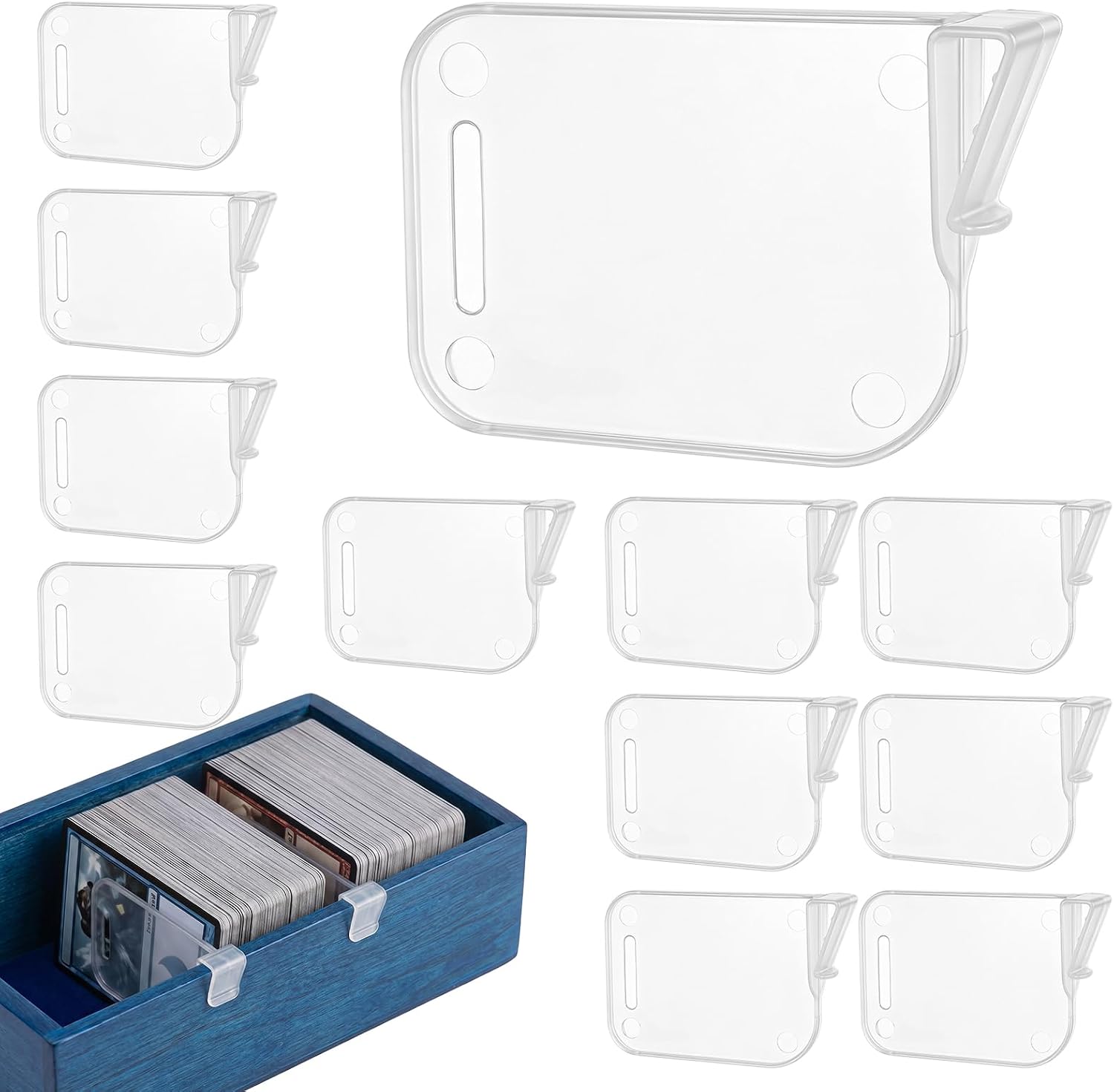 12 Pcs Card Box Dividers, Clear Trading Card Dividers