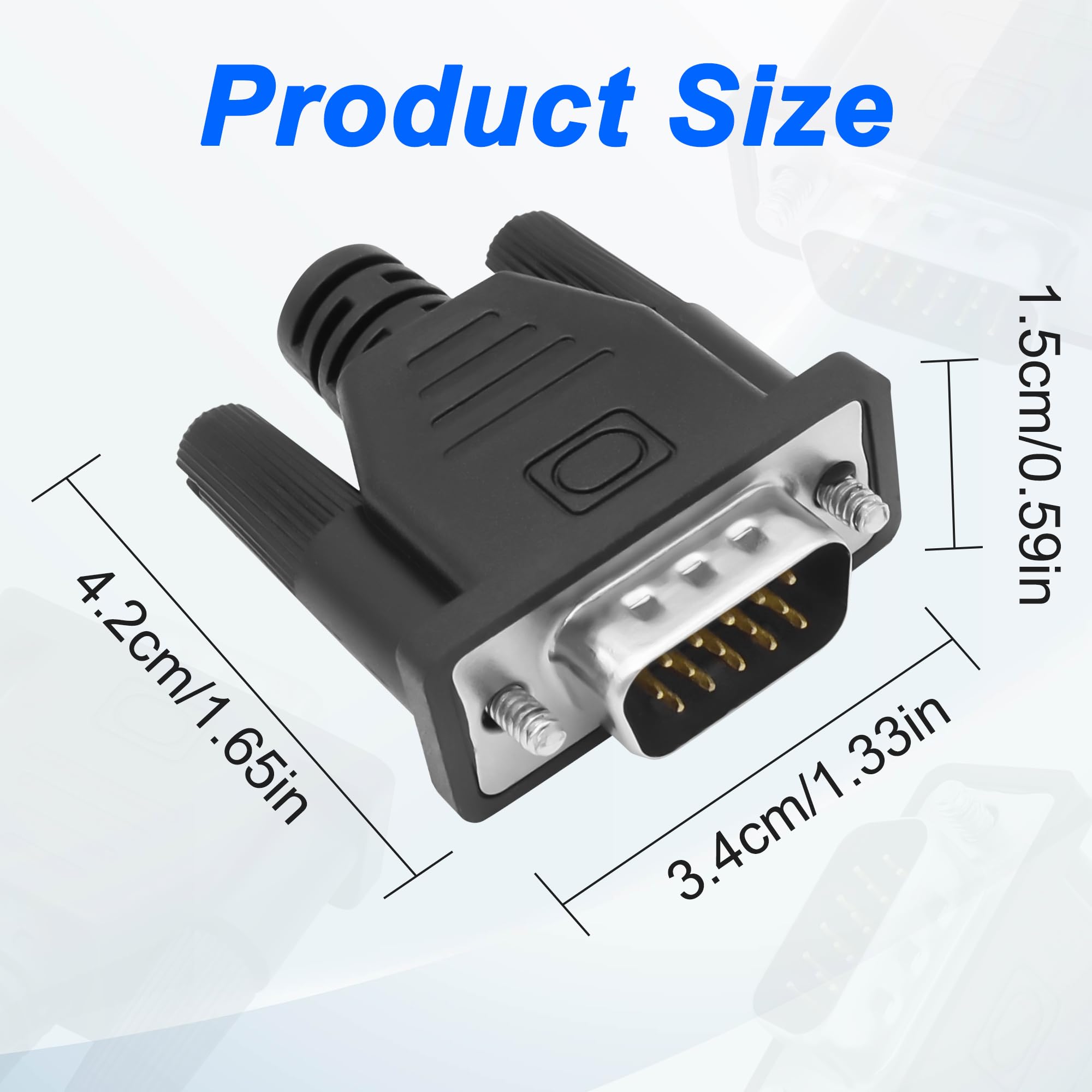 MEIRIYFA VGA Dummy Plug senza testa Ghost Display Emulatore, VGA Virtual Display RGB Monitor Dummy Plug senza testa Ghost Display Emulatore 1920x1080P@60Hz (2 Pack)