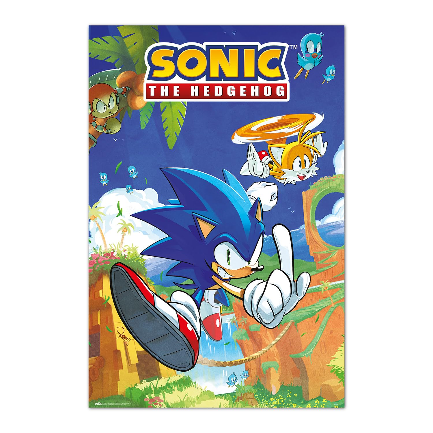 Grupo ErikSonic The Hedgehog - Sonic & Tails Poster - 35.8 x 24.2 inches / 91 x 61.5 cm - Shipped Rolled Up - Cool Posters - Art Poster - Posters & Prints - Wall Posters