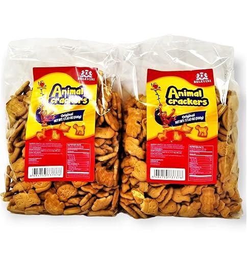 Belevini Animal Crackers Original, sabroso y delicioso, 17.63 onzas 17.64oz, paquete de 2
