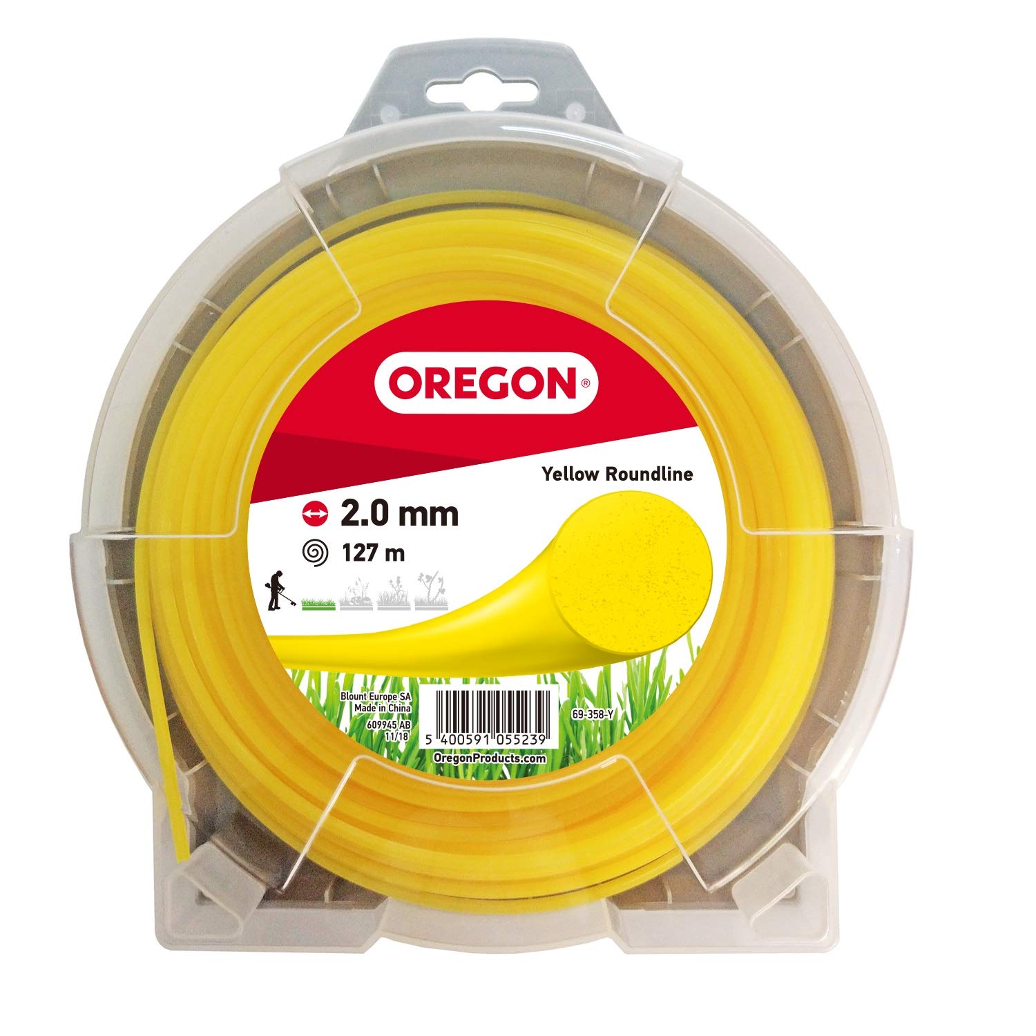 Oregon Round 2mm Strimmer Line Heavy Duty, 2.0mm x 127m