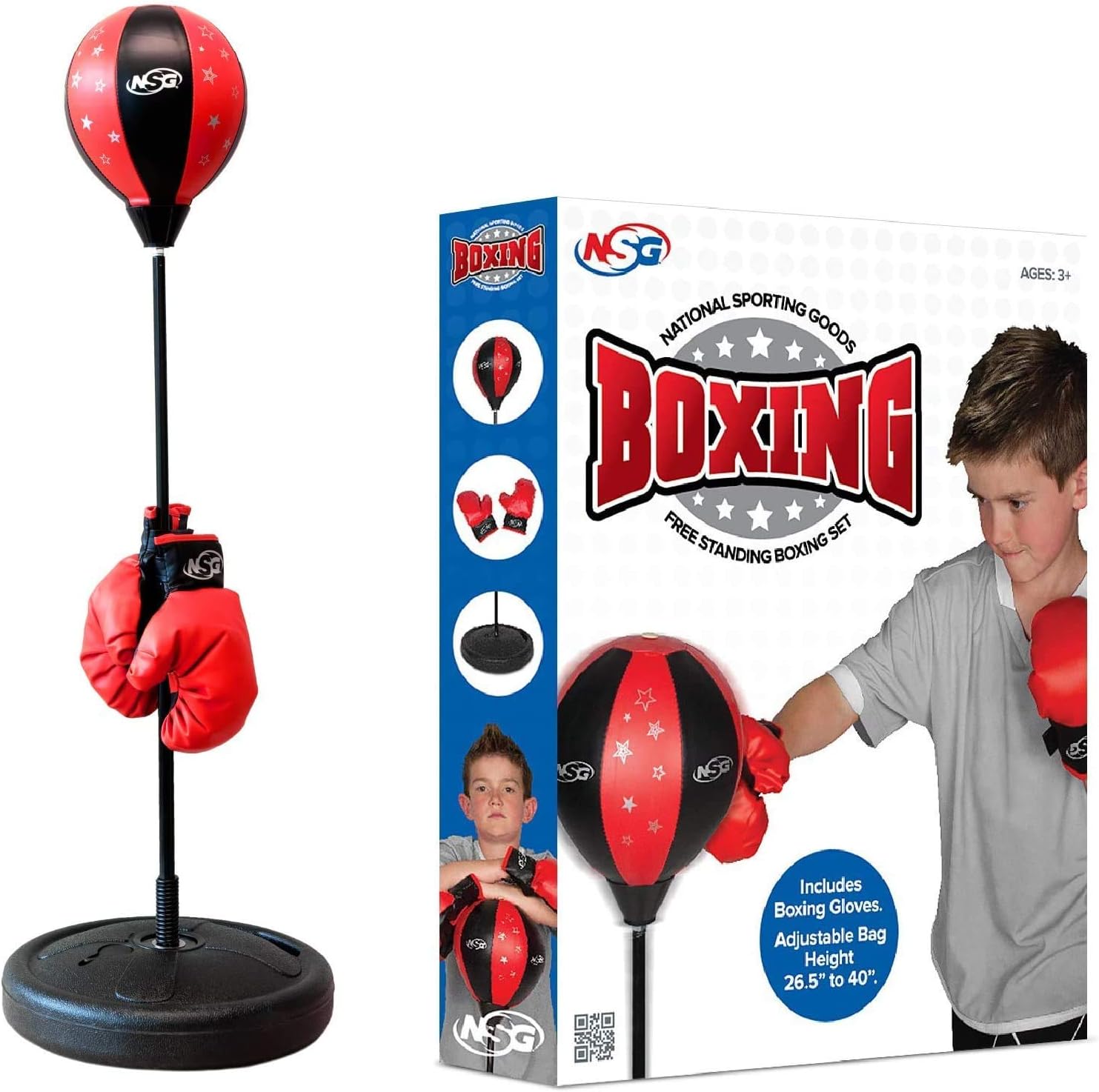 NAIK Junior Freestanding Punch Bag with Boxing Gloves Punch Bags Sports