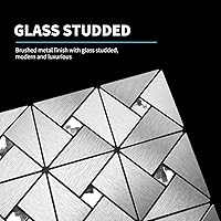 Vista 8 de Art3d 10-Sheet Peel and Stick Backsplash Metal Mosaic Tiles for Kitchen Wall Decor, Stick on Aluminum Composite Tiles Stikers, Silver Windmill