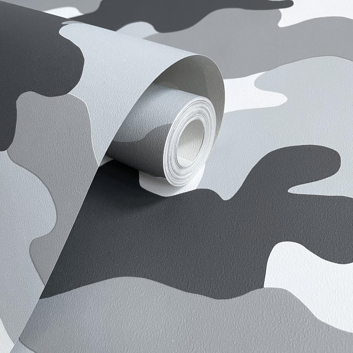 Grey Camouflage Army Modern Stylish Wallpaper Boy's Bedroom Teenage Room - WOW010
