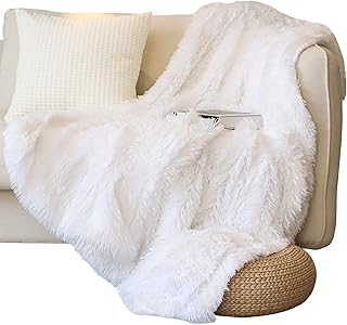 Tuddrom Decorative Extra Soft Faux Fur Throw Blanket 50