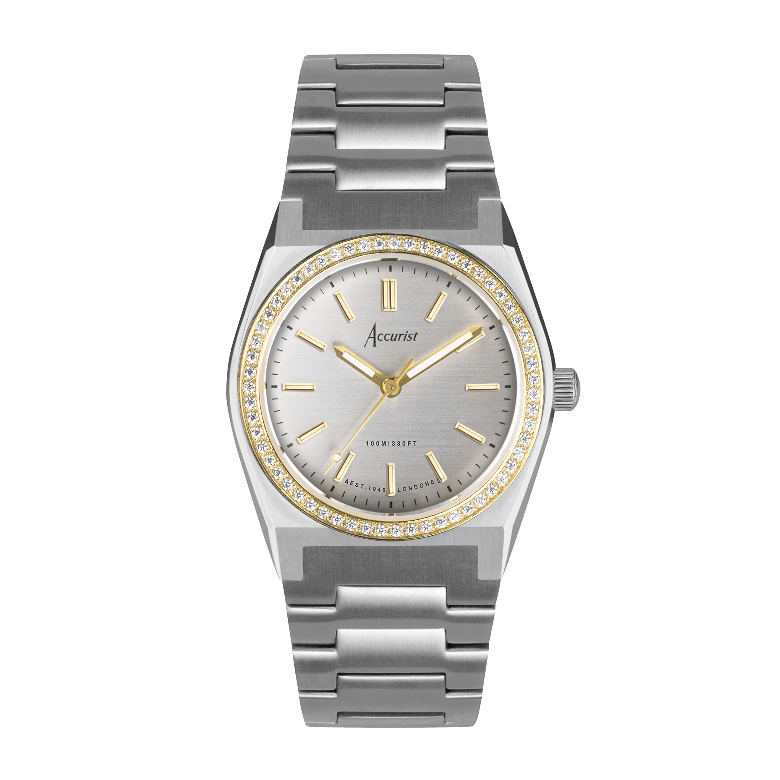 AccuristLadies Origin Silver Stainless Steel Bracelet Analogue 34mm Watch - LA38
