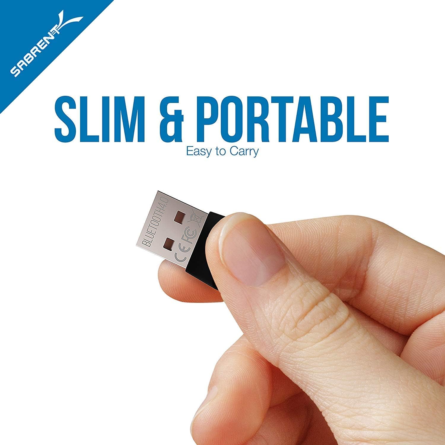 Sabrent USB Bluetooth 4.0 Micro Adapter for PC [v4.0 Class 2 with Technology Low Power] (BT-UB40)
