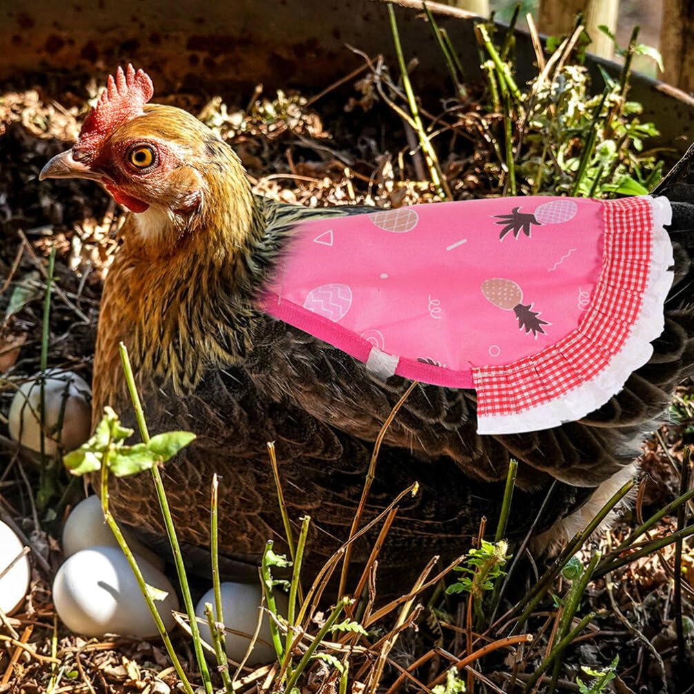 Sillín para pollos, 2 piezas Sillín para pollos Delantal para gallinas Protector de plumas para alas Protección elástica Suministros para aves de corral para mascotas (8,7 x 6,7 pulgadas) | en línea
