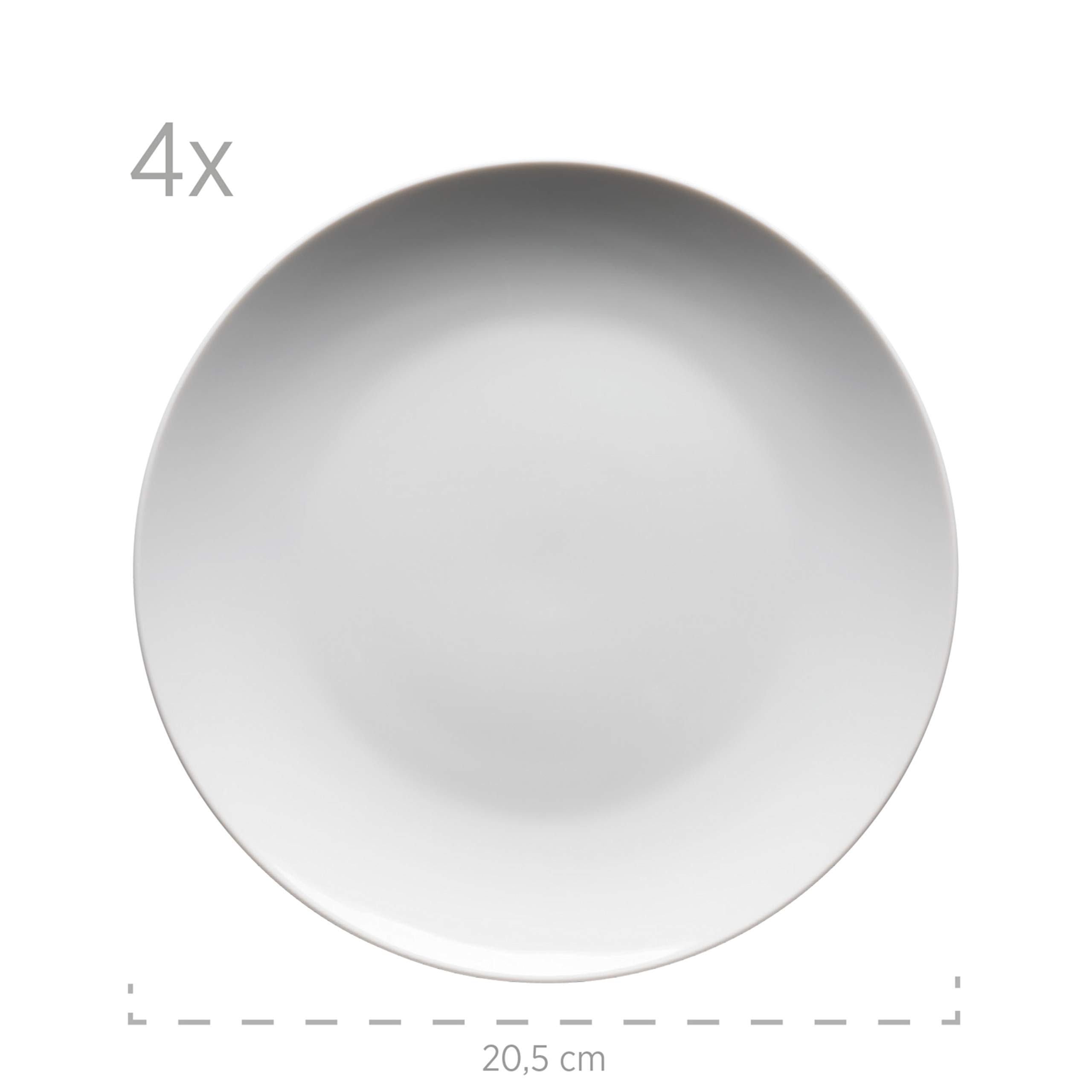 Mäser Serwis łączony, porcelana Barca, biały